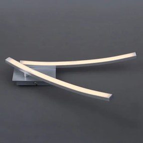 Plafonieră LED 2x 6W, 230V, 3000K, crom mat