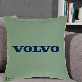 Perna Personalizata cu emblema Volvo, 40x40 cm, Verde, Husa Detasabila, Perna Inclusa, BEKZ®