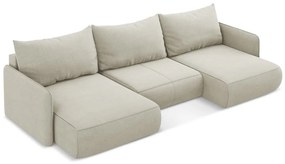 Colțar crem extensibil/cu spațiu de depozitare Nanea – Makamii