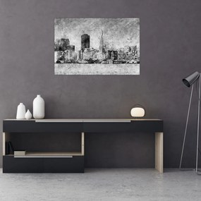 Tablou - Oraș de artă de cafea (90x60 cm)
