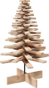 vidaXL Brad de Crăciun din lemn decorativ, 100 cm, lemn de pin masiv