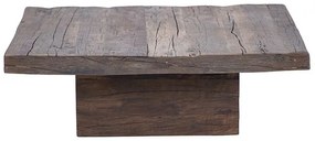 Masuta de cafea, natur, din lemn de stejar, aspect rustic, Country