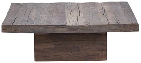 Masuta de cafea, natur, din lemn de stejar, aspect rustic, Country