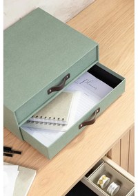 Organizator verde pentru sertar din carton Birger Canvas Paper Laminate – Bigso