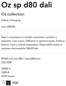 Lustra LED suspendata design modern circular Oz sp d80 dali alama