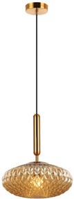 Pendul Ester, E27  (Short Lamp), Amber|Copper, 1 X Max 40W, 4225601, Viokef Grecia