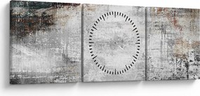 Tablou - Abstract pânză texturată (cu ceas) (90x30 cm)