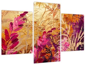 Tablou - Pictură abstractă de flori II. (90x60 cm)