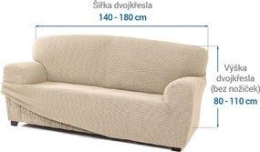 Nueva Textura Huse care se întind foarte bine NIAGARA smântânii fotoliu dublu (l. 140 - 180 cm)