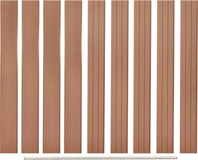 vidaXL Plăci de schimb pentru gard, 9 buc., maro, 170 cm, WPC