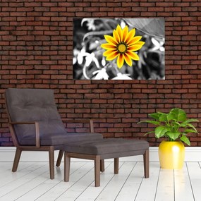 Tablou cu floare galbenă (90x60 cm)