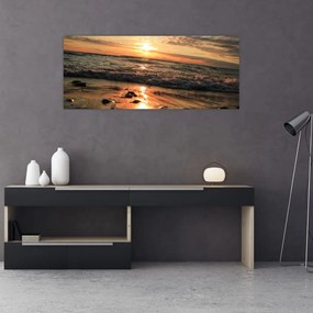 Tablou - Apus de soare, ocean (120x50 cm)