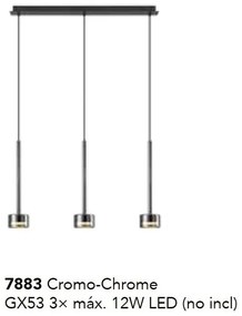 Lustra suspendata design modern TONIC 3L crom