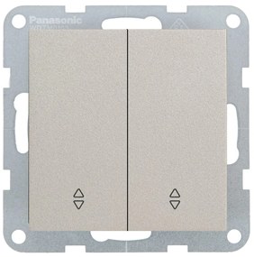 Intrerupator dublu cap scara 10A, IP20, Bronz, Panasonic Karre Plus 55