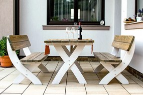 Set mobilier gradina Wien, 160 cm, verde oliv, 6 pers.