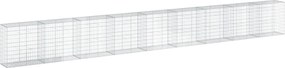 vidaXL Coș gabion cu capac, 900x50x100 cm, fier galvanizat