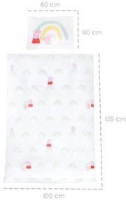 Lenjerie de pat pentru copii din bumbac pentru pătuț 100x135 cm Peppa Pig – Roba