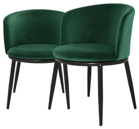 Set de 2 scaune design LUX din otel Filmore verde 111997 HZ