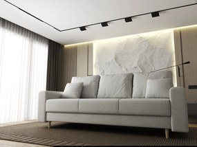 Canapea extensibilă dumonde cu ladă de depozitare si sezut confortabil din spuma high-density, Kronos Euphoria Ivory 210x100 cm