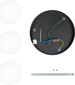 Lustră aplicată MOONLIGHT, 3 x E27, 15 W, 230 V, neagră