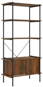 336356 vidaXL Unitate rafturi cu 5 niveluri și dulap, 80x40x163 cm oțel&lemn