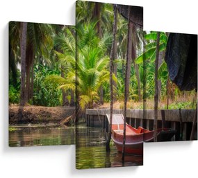 Tablou - Nava din lemn în canal , Thailand (90x60 cm)