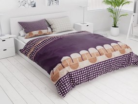 Lenjerie de pat bumbac Poras violet
