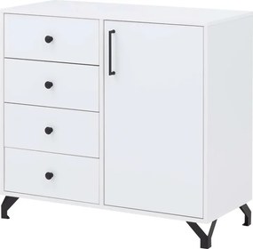 Comodă cu sertare Anders 90 cm - alb