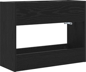 vidaXL Suport pentru umbrele Stejar Negru 65 x 24 x 50 cm