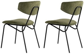 Set de scaune de sufragerie Nancy Green and Black,2 buc.