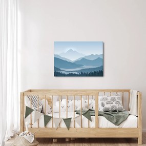 Tablou - Munții cu privirea graficeanului (70x50 cm)