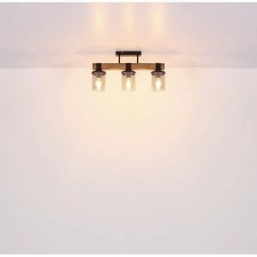 Plafoniera 3L design industrial Lila negru, maro