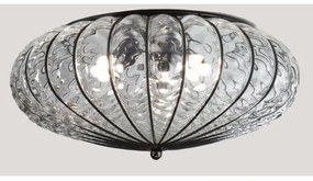 Plafonieră SIRU ACCADEMIA 3xE27/60W/230V transparent/negru sticlă venețiană
