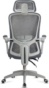 Scaun ergonomic OFF 430 gri, suport picioare și rabatare 135°