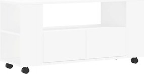 vidaXL Comodă TV, alb, 102x34,5x43 cm, lemn prelucrat