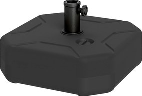 Outsunny Bază Pătrată pentru Umbrelă, Suport Greu pentru Umbrele de Exterior, Umplibil cu Nisip până la 25kg sau cu Apă până la 20kg, pentru Grădină, Piscină, Negru | Aosom Romania