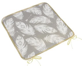Bellatex Perna Adéla netedă Pene gri, albă, 40 x40 cm