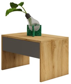 Noptiera haaus Pedro, 1 Sertar, Stejar Wotan/Antracit, 53 x 35 x 33 cm