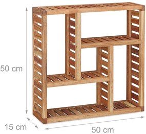 Raft de perete cu 5 rafturi Nuc