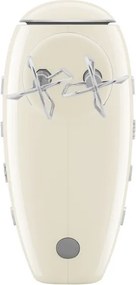 Mixer manual SMEG 50's Style HMF01CREU, 250 W, 9 viteze, Functie Turbo, Afisaj LED, Timer, Accesorii, Crem