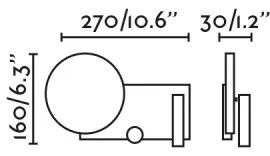 Veioză LED de perete dimabilă FARO 20059 KLEE LED/10W/230V + LED/3W stânga