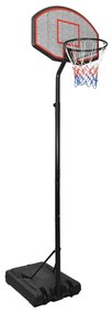 vidaXL Suport cu coș de baschet, negru, 282-352 cm, polietilenă
