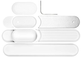 Organizator chiuveta Brabantia SinkStyle 1008499, 2 piese, Finisaj mineral, Rezistent la coroziune, Alb