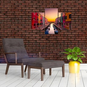 Tablou - Apus de soare, insula Burano, Veneția, Italia (90x60 cm)