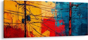 Tablou - Linii electrice abstracte (120x50 cm)