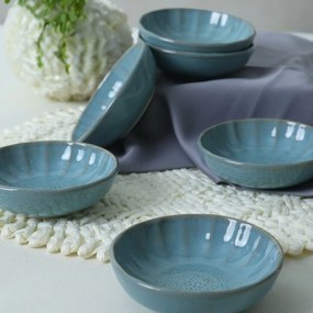 Set de 6 boluri din ceramică Laguna 12 cm, turcoaz
