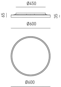 Plafoniera LED design slim AELA 60cm, auriu, alb sau negru