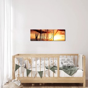 Tablou - Navă de pirați veche (cu ceas) (90x30 cm)