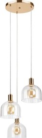 Candelabru suspendat pe cablu VIVE 3xE27/15W/230V auriu
