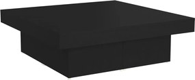 vidaXL Măsuță de cafea, negru, 90x90x28 cm, lemn prelucrat